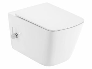 Wall-Hung Rimless Toilet BIANKA, White + Bidet